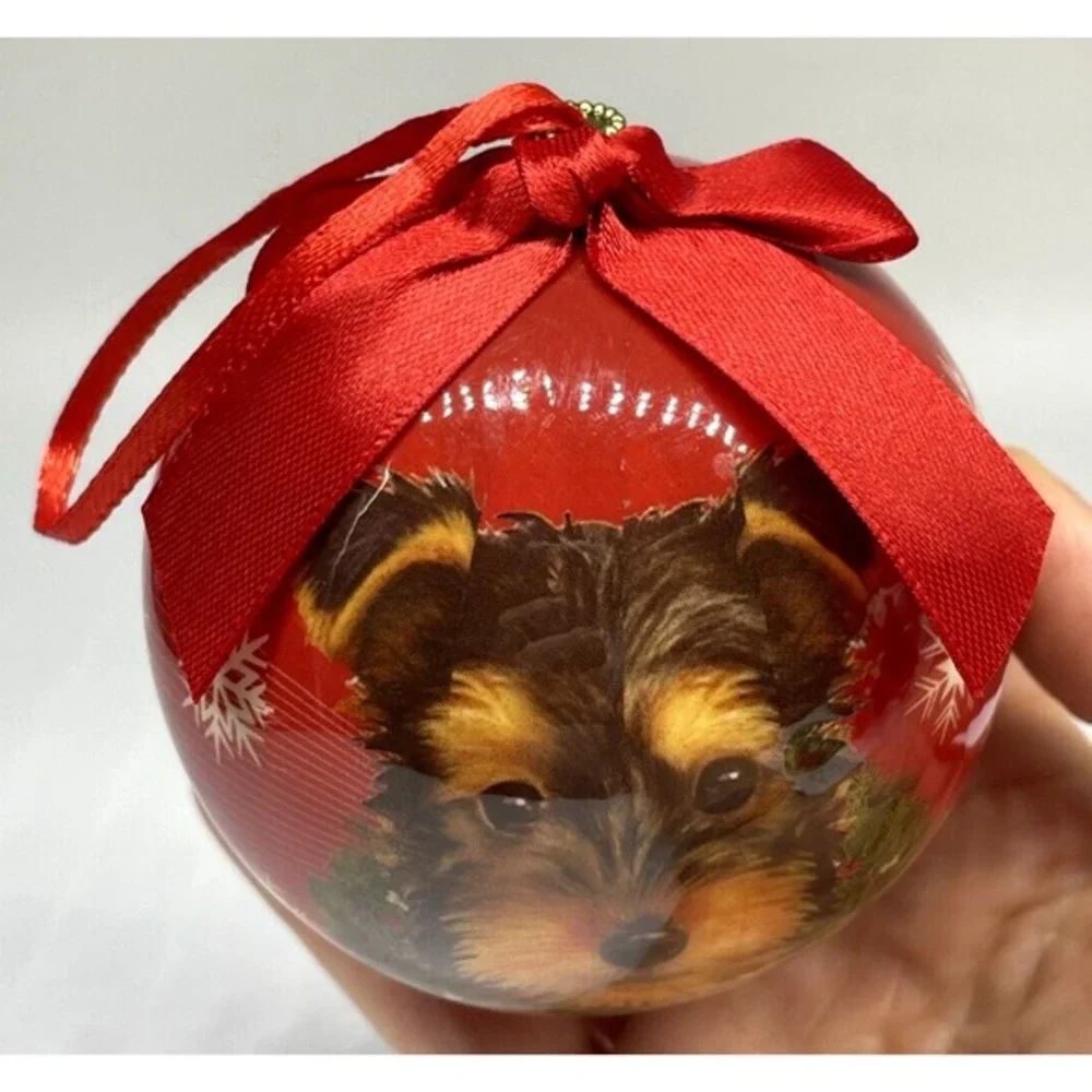 Yorkie Puppy Dog Christmas Ornament Shatterproof‎ NEW in Box